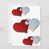 Sie sagte ja Verlobung Einladung - Herzthema (Rückseite)