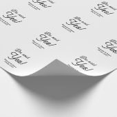 Sie sagte Ja Verlobungsfeier Name Datum einfach mi Geschenkpapier (Ecke)