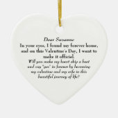 Sie sagte ja! Vorschlag zur Eheschließung von Vale Keramik Ornament (Vorne)