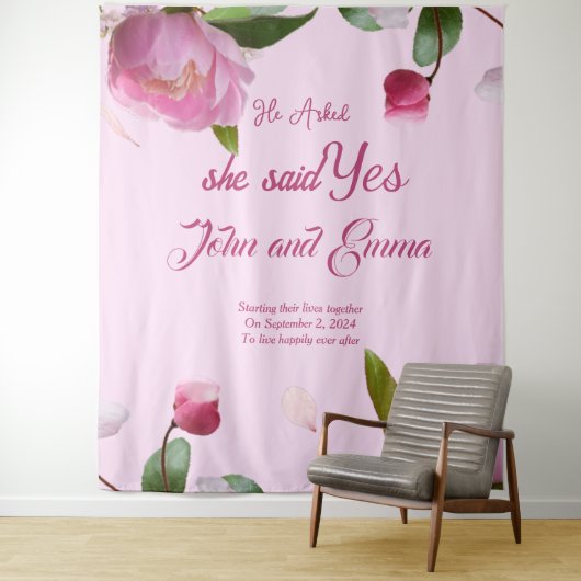 Sie sagte ja wandteppich (Beispiel)