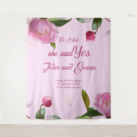 Sie sagte ja wandteppich (Vorderseite)