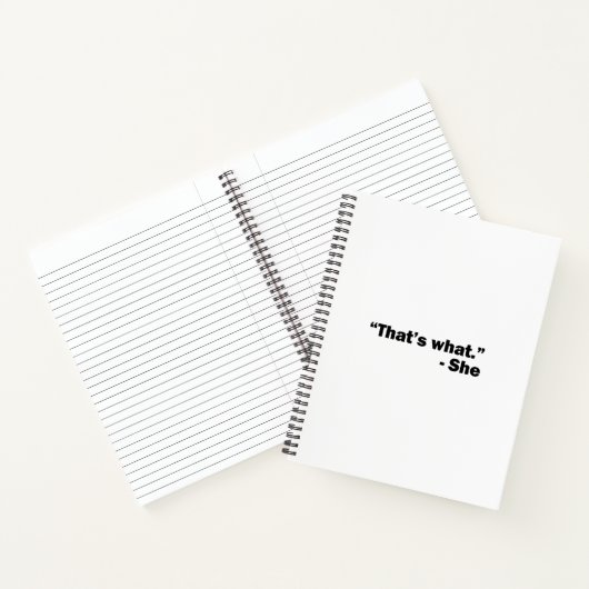 Sie sagte: notizblock (Innenseite)