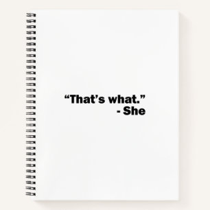 Sie sagte: notizblock