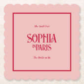 Sie sagte Oui! Die Braut, die im Pariser Party sei Untersetzer (Vorderseite)