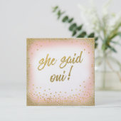 Sie sagte Oui Einladung Pearl (Stehend Vorderseite)