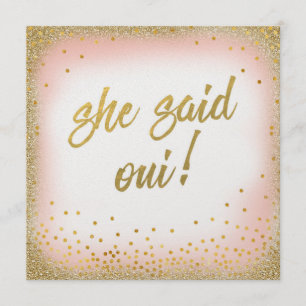 Sie sagte Oui Einladungs-Perle Einladung