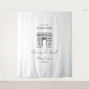 Sie sagte Oui Paris, Arc de Triomphe, Begrüßungsze Wandteppich
