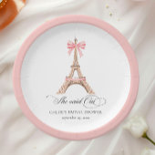 Sie sagte Oui Paris Bow Eiffel Tower BRAUTPARTY Pappteller