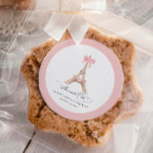 Sie sagte Oui Paris Bow Eiffel Tower BRAUTPARTY Runder Aufkleber