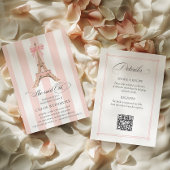 Sie sagte Oui Paris Bow Eiffel Tower QRCODE DETAIL Einladung