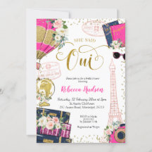 Sie sagte Oui Paris Bridal Dusche Einladung
