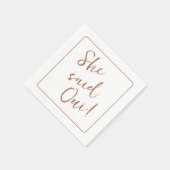 Sie sagte Oui! Paris, Frankreich Themed Brautparty Serviette (Ecke)