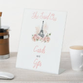 Sie sagte Oui Parisian Pink Floral Brautparty Sockelschild (In SItu)