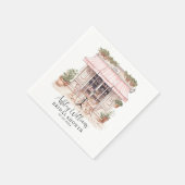 Sie sagte Oui Yes Paris Französisch Café Brautpart Serviette (Ecke)