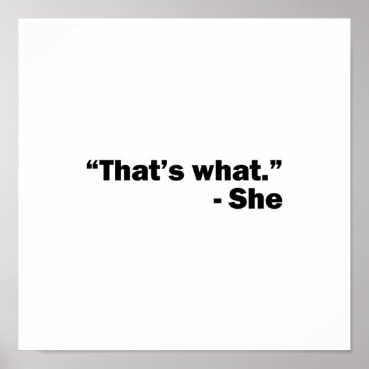 Sie sagte: poster (Vorne)