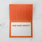 Sie sagte was? feiertagskarte (Innenseite)