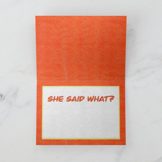 Sie sagte was? feiertagskarte (Innenseite)