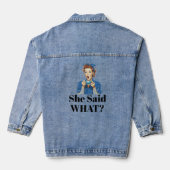 Sie sagte was? Jeansjacke (Rückseite)