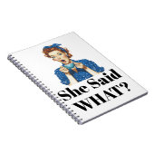 Sie sagte was? Notizbuch Notizblock (Rechte Seite)