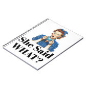 Sie sagte was? Notizbuch Notizblock (Linke Seite)