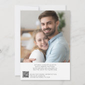 Sie sagte Yes 2 Foto QR Code Script Verlobung Einladung (Rückseite)