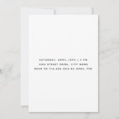 Sie sagte Yes Calligraphy Foto Engagement Party Einladung (Rückseite)