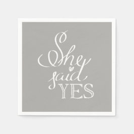 Sie sagte YES Cocktail Napkins Serviette