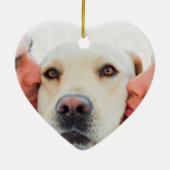 Sie sagte Yes custom Foto Verlobung Weihnachten Keramik Ornament (Hinten)