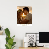 Sie sagte Yes Engagement Party Foto Willkommenszei Poster (Heimbüro)