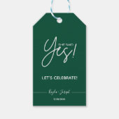 Sie sagte "Yes Engagement Party" Geschenkanhänger (Vorderseite)