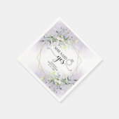 Sie sagte Yes Greenery Geometric Brautparty Serviette (Ecke)