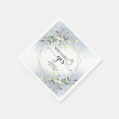 Sie sagte Yes Greenery Geometric Brautparty Serviette (Ecke)