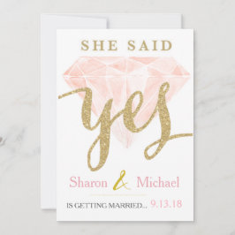 Sie sagte Yes Pink Diamond Ankündigung