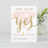 Sie sagte Yes Pink Diamond Ankündigung (Stehend Vorderseite)