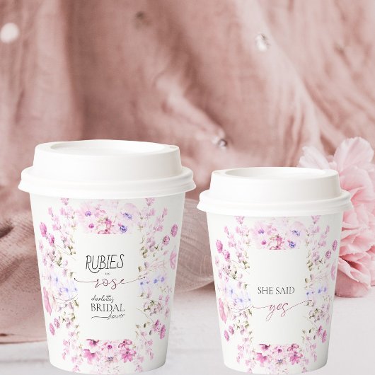 Sie sagte Yes Ruby Rose Brautparty Pappbecher