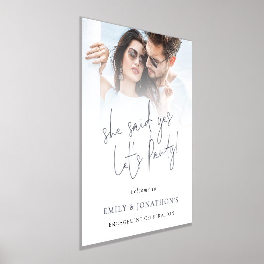 Sie sagte Yes Verlobung Foto Overlay Script Real Foliendrucke (Ablage )