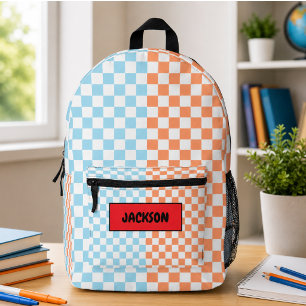 Sie sagten: Bunte Checker Für Zurück zur Schule Bedruckter Rucksack