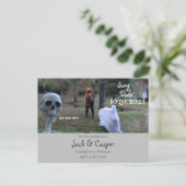 Sie sagten ja, spöttisch Hochzeit Ankündigungspostkarte (Stehend Vorderseite)