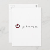 Sie schalten mich ein postkarte (Vorne/Hinten)