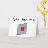 Sie schalten mich ein, Romantik, Liebhaber, Valent Karte (Gelbe Blume)