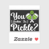 Sie schauen auf Pickle Pickleball Player Funny Aufkleber (Blatt)