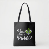Sie schauen auf Pickle Pickleball Player Funny Tasche (Vorderseite)