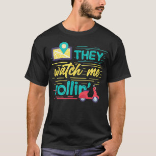 Sie schauen mir zu, wie ich die Pizza-Lieferung-Ty T-Shirt