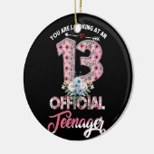 Sie schauen sich eine 13 Offizielle Teenagerflora Keramik Ornament (Links)