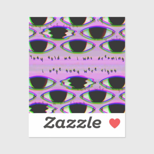 Sie schauen zu - geflochtene Dreamcore-Aufkleber Aufkleber (Blatt)