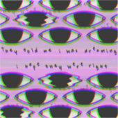 Sie schauen zu - geflochtene Dreamcore-Aufkleber Aufkleber (Vorderseite)