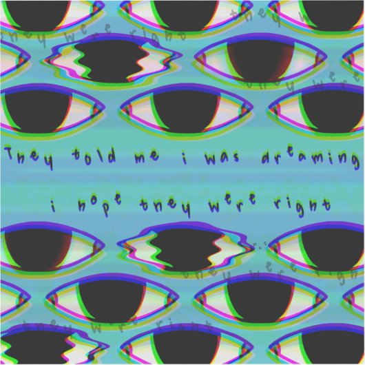 Sie schauen zu - geflochtene Dreamcore-Aufkleber Aufkleber (Vorderseite)