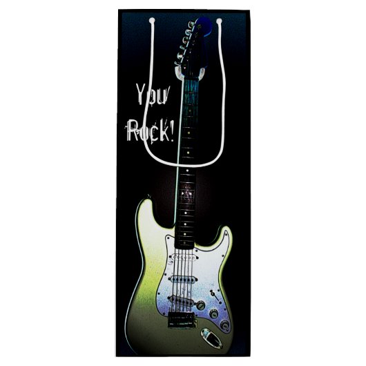 Sie schaukeln! , E-Gitarren-Wein-Geschenk-Tasche Geschenktüte Für Weinflaschen (Vorderseite)