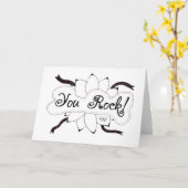 Sie schaukeln Hand gezeichnete Gekritzel-Karte Karte (Gelbe Blume)