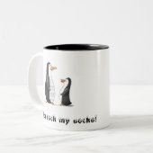 Sie schaukeln meine Socken! Zweifarbige Tasse (Vorderseite Links)